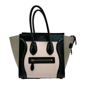 Celine Luggage Shopper Handbag Pink Black Beige Tan Leather